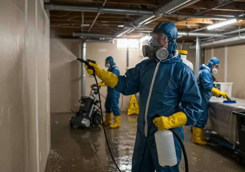 Basement Sanitization and Antimicrobial Treatment process in Washburn, WI