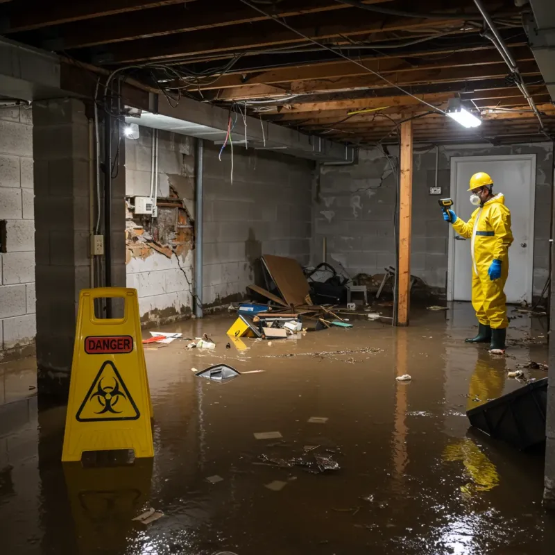 Flooded Basement Electrical Hazard in Washburn, WI Property