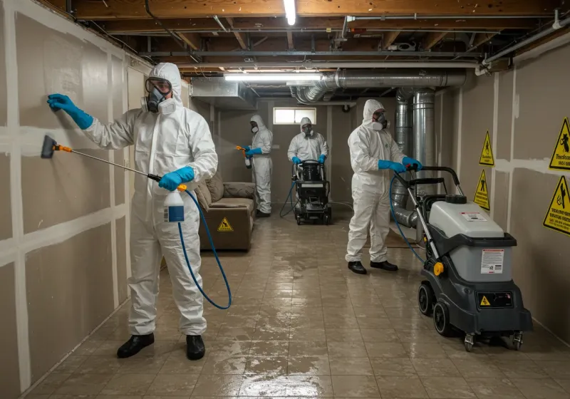 Basement Moisture Removal and Structural Drying process in Washburn, WI